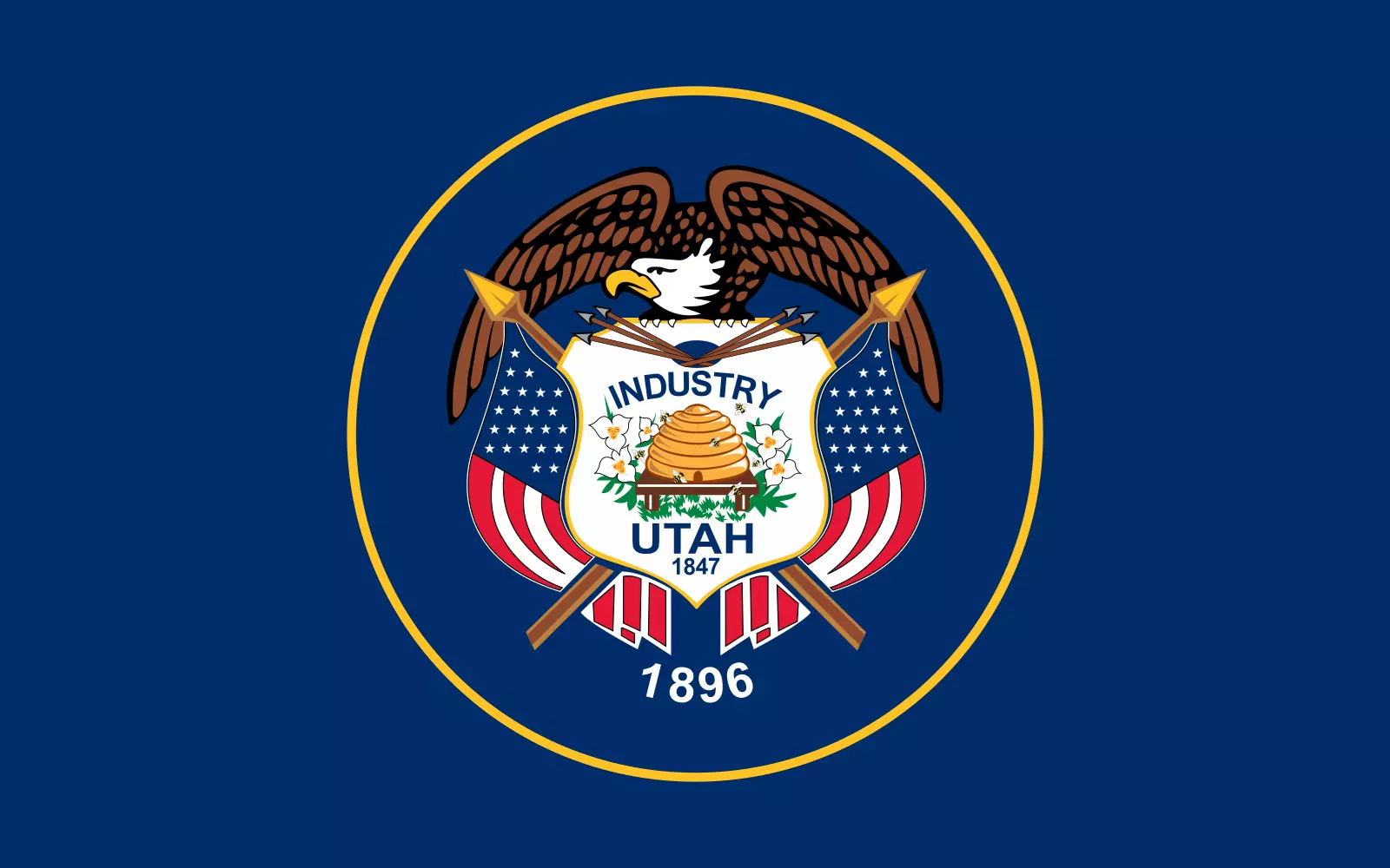 bandera del Estado de Utah, Estados Unidos - consuladolatino.org